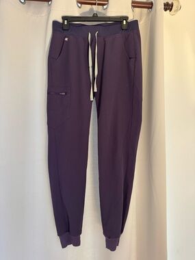 Figs Women's Purple Shadow Joggers with Drawstring